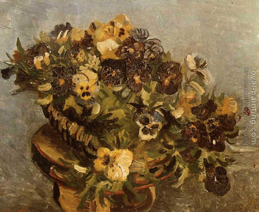 Vincent Van Gogh : Tambourine with Pansies